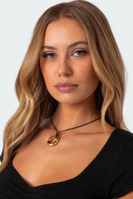 Hoop Cord Necklace sold by Edikted