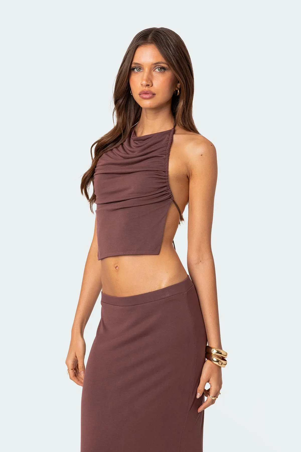 Kenzie Draped Open Back Top sold by Edikted product image thumbnail 3