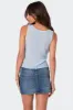 Chiffon & Lace Sheer Asymmetric Top sold by Edikted
