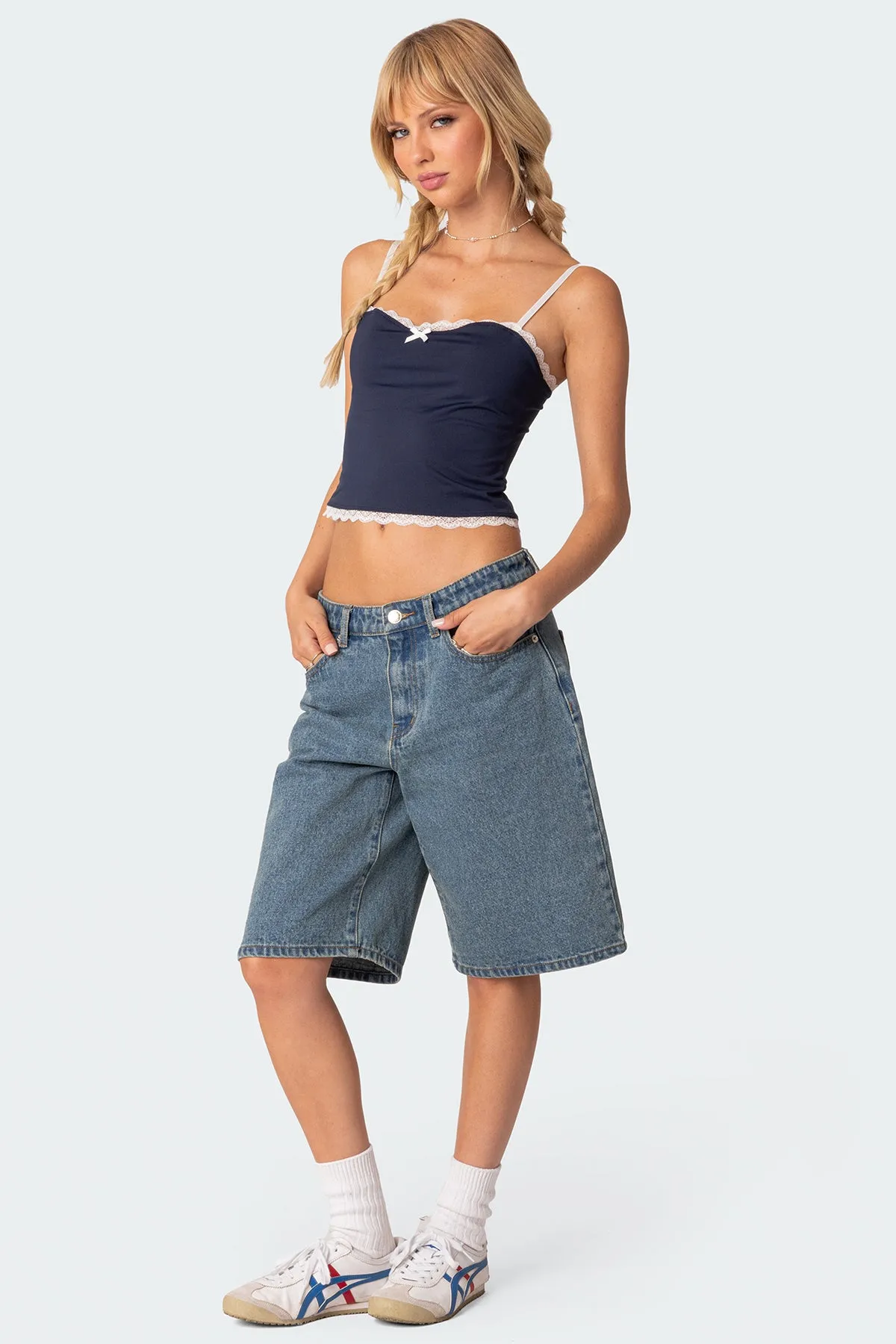 Alara Lace Trim Tank Top sold by Edikted product image thumbnail 4