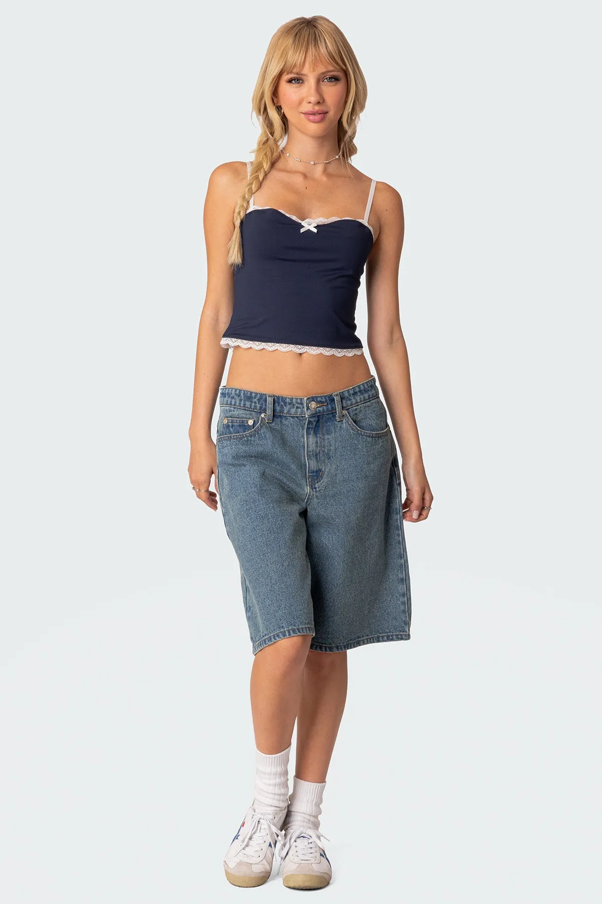 Alara Lace Trim Tank Top sold by Edikted product image thumbnail 2