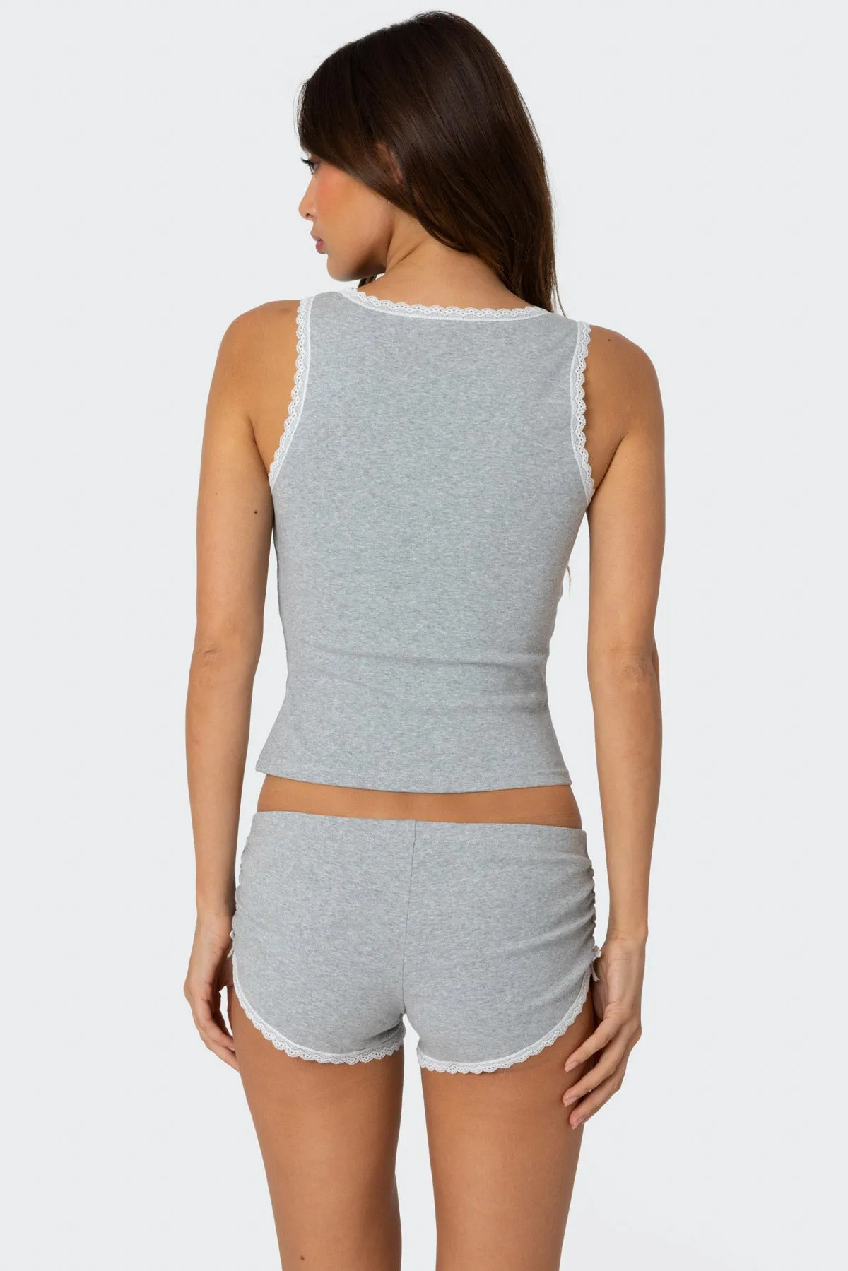 Kadence Lace Trim Tank Top sold by Edikted product image thumbnail 5