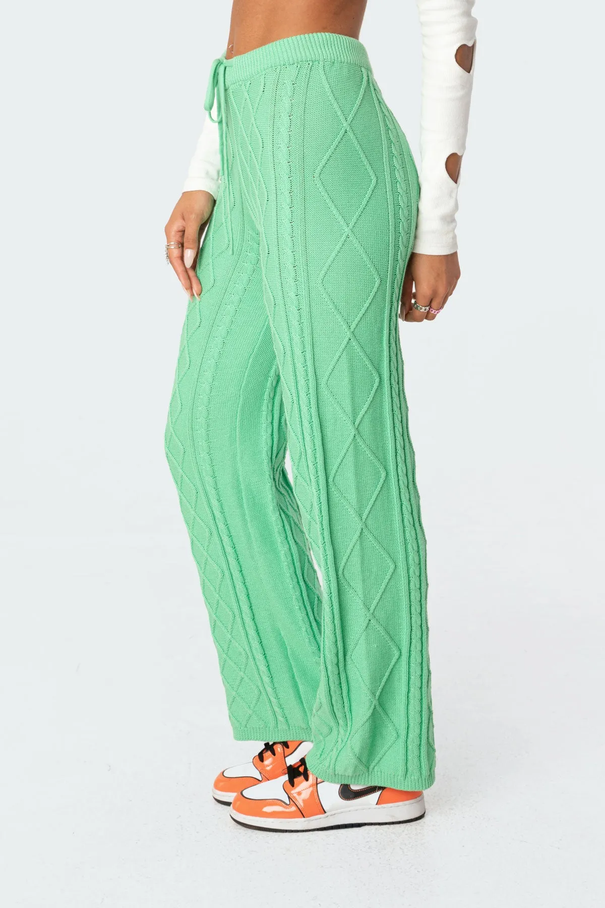 Kasey Cable Knit Pants sold by Edikted product image thumbnail 5