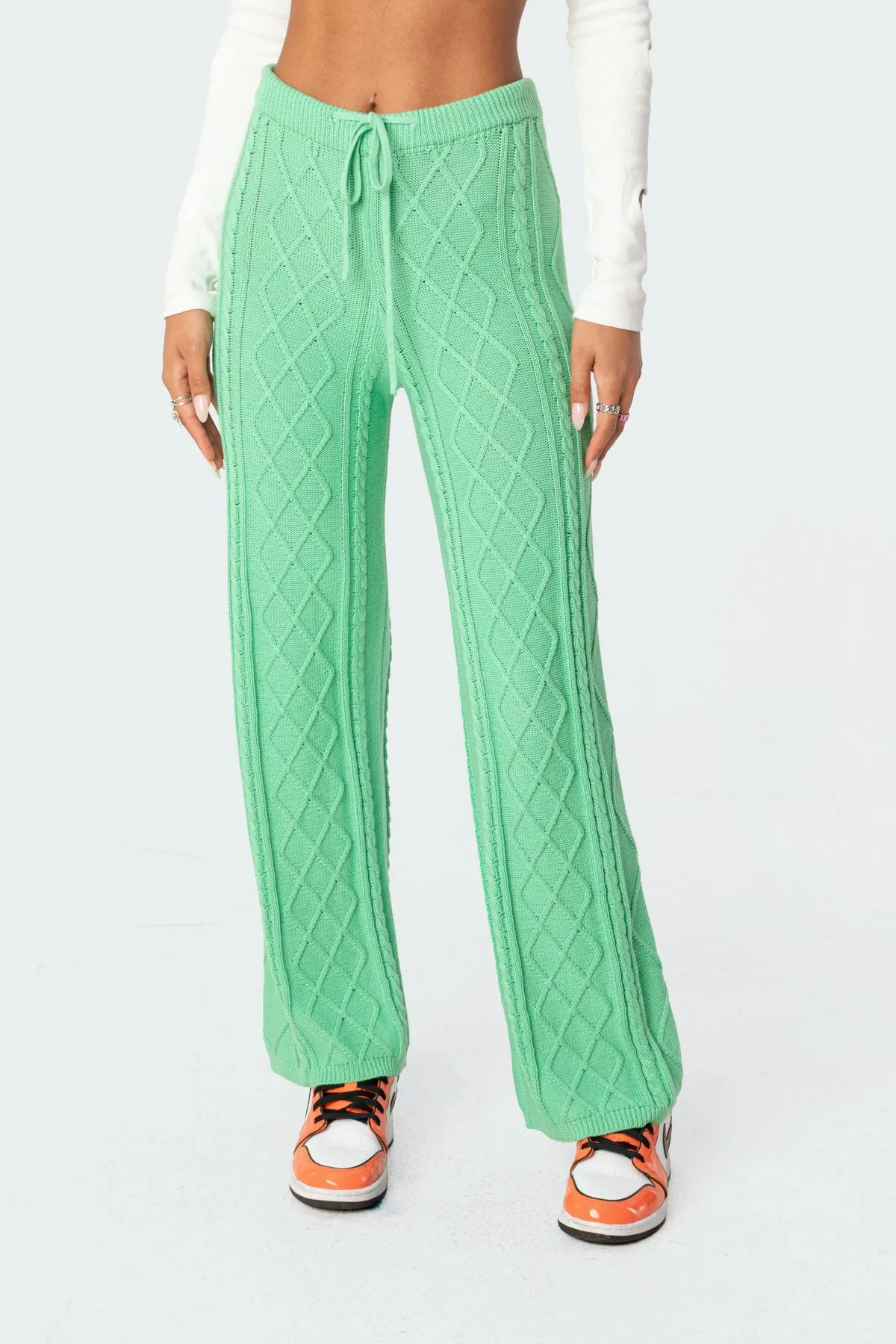 Kasey Cable Knit Pants sold by Edikted product image thumbnail 2