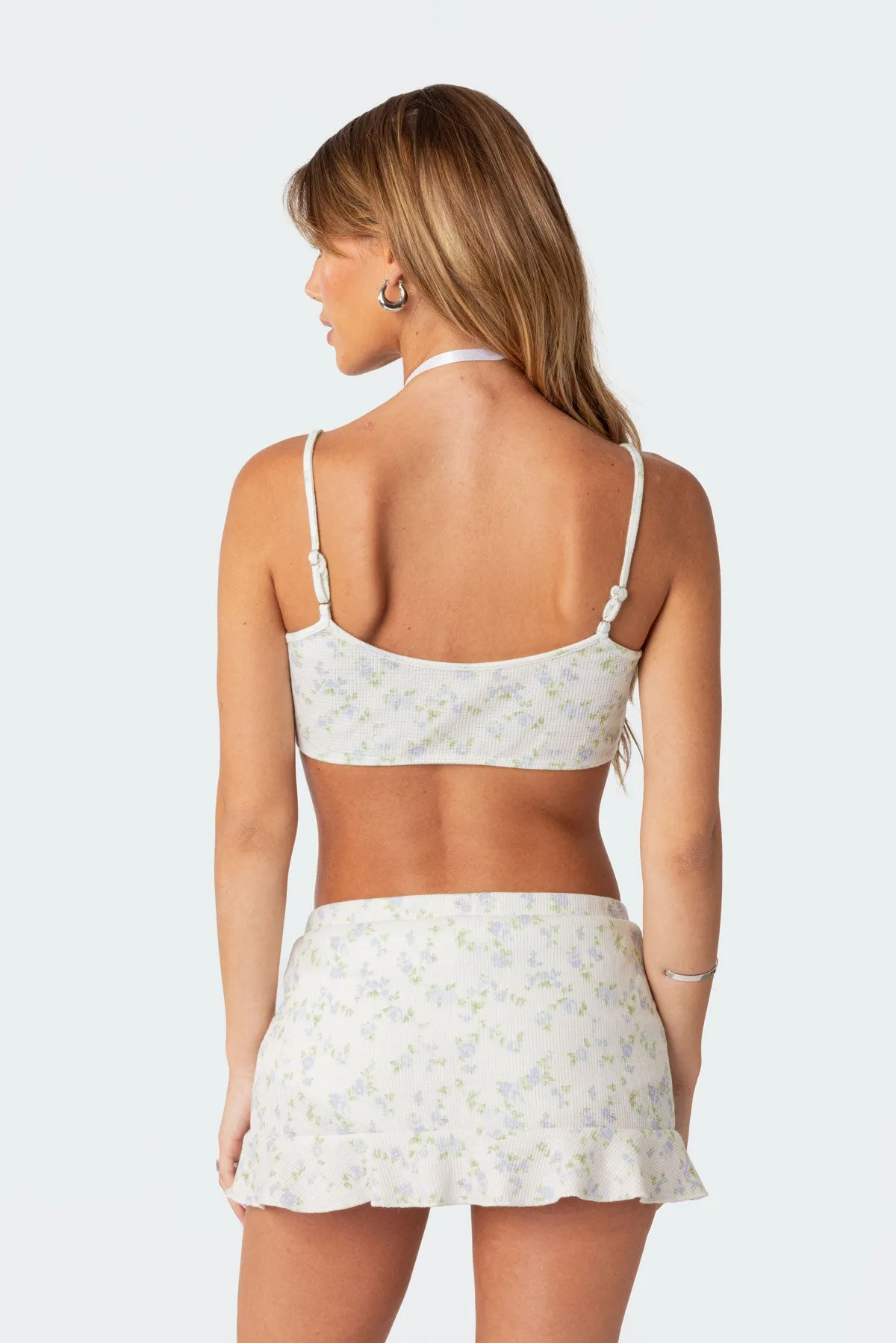 Daydream Printed Waffle Bra Top sold by Edikted product image thumbnail 4