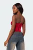 Elaine Satin Effect Corset sold by Edikted