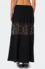 Double Tie Lace Panel Maxi Skirt sold by Edikted