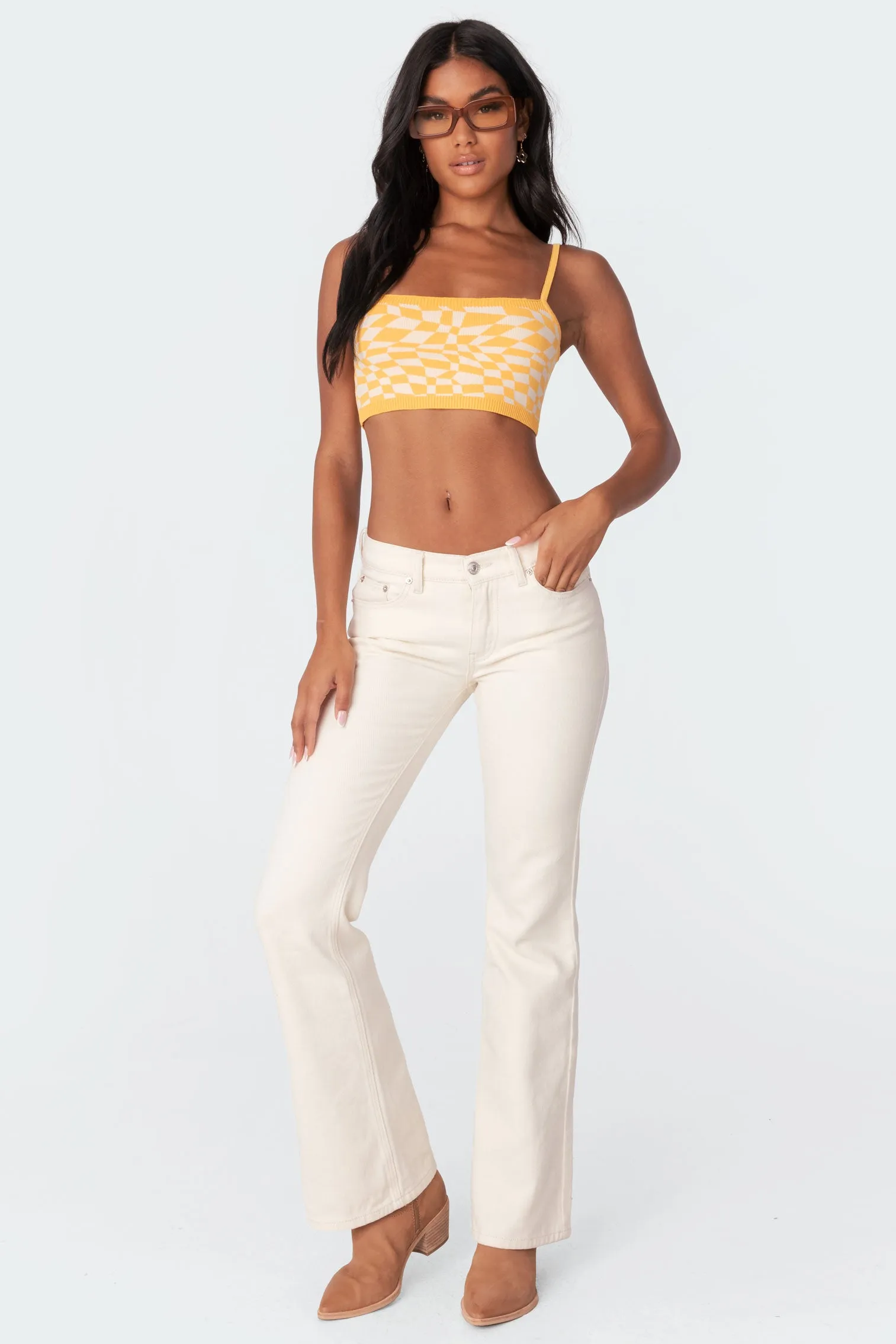 Morphy Knitted Crop Top sold by Edikted product image thumbnail 3