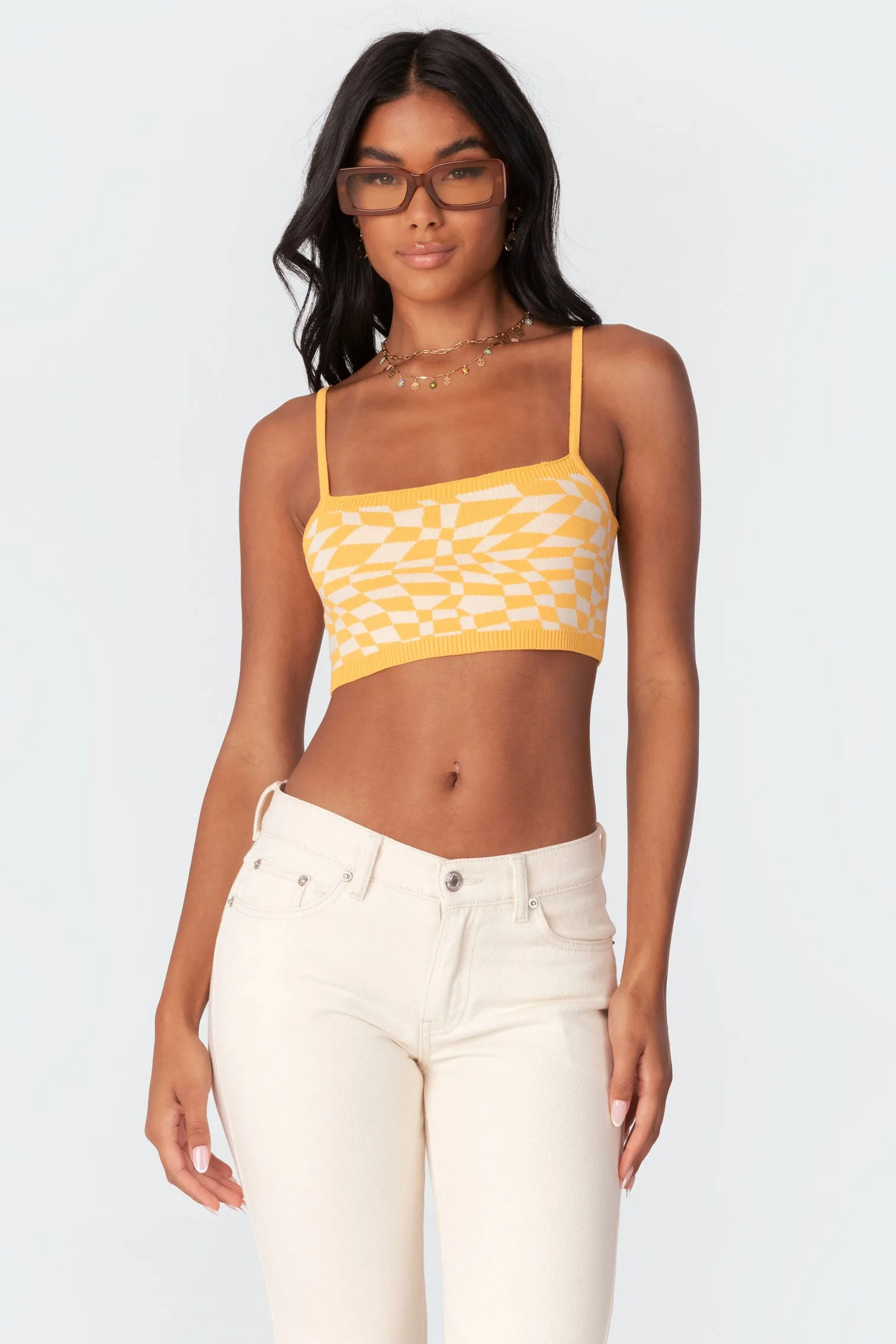 Morphy Knitted Crop Top sold by Edikted product image thumbnail 2