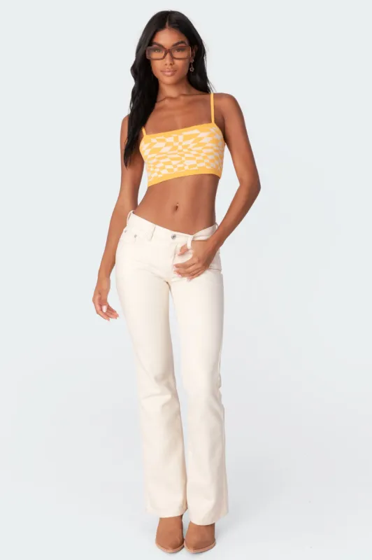 Morphy Knitted Crop Top sold by Edikted