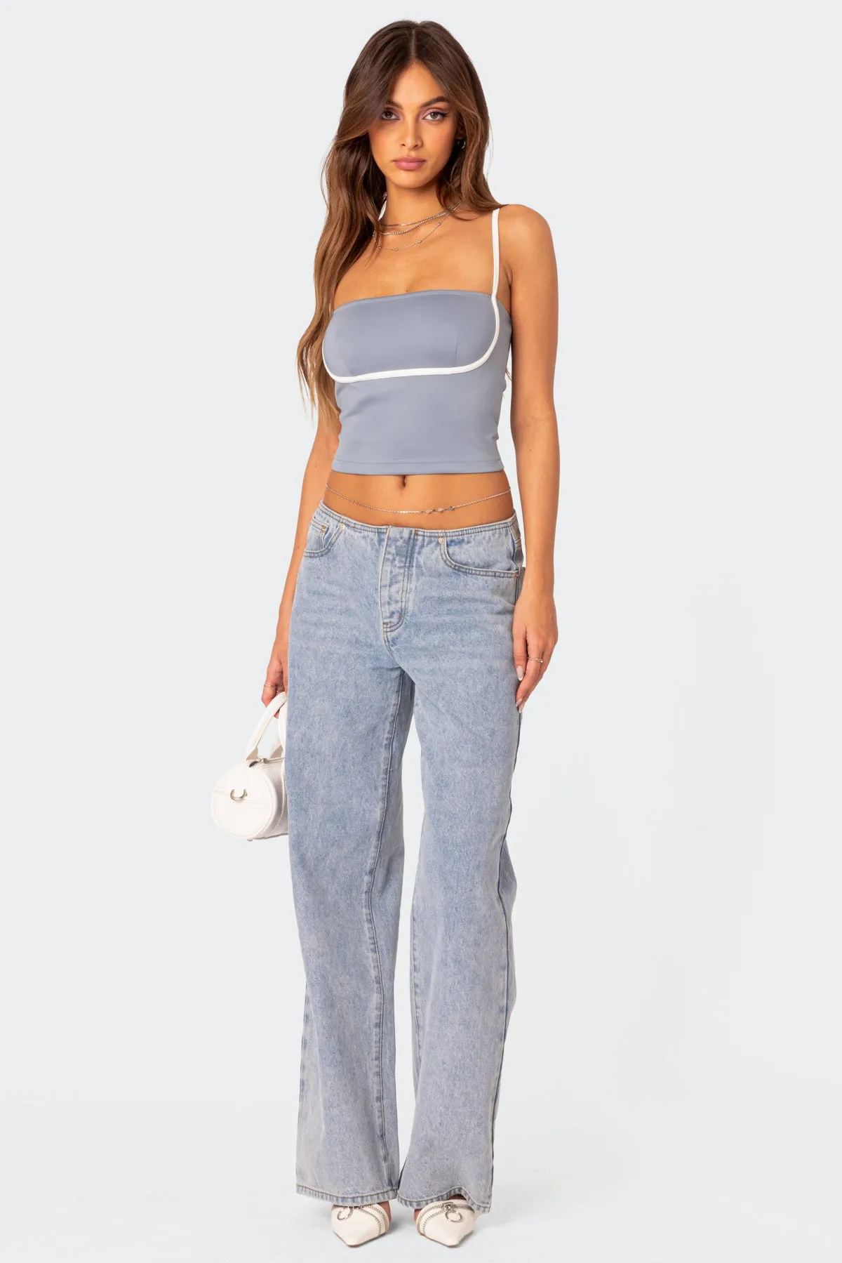 Yang Contrast Strap Tank Top sold by Edikted product image thumbnail 2