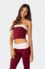 Contrast Fold Over Tube Top sold by Edikted