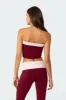 Contrast Fold Over Tube Top sold by Edikted