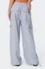 Phoenix Linen Look Cargo Pants sold by Edikted
