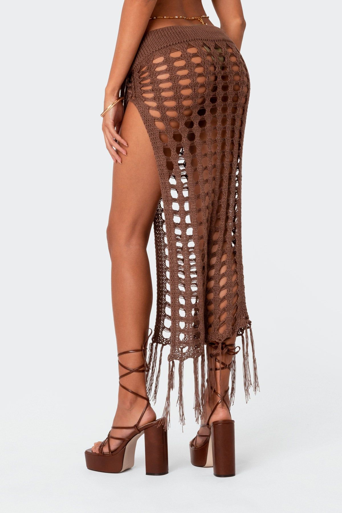 Brielle Crochet Slit Maxi Skirt sold by Edikted product image thumbnail 5