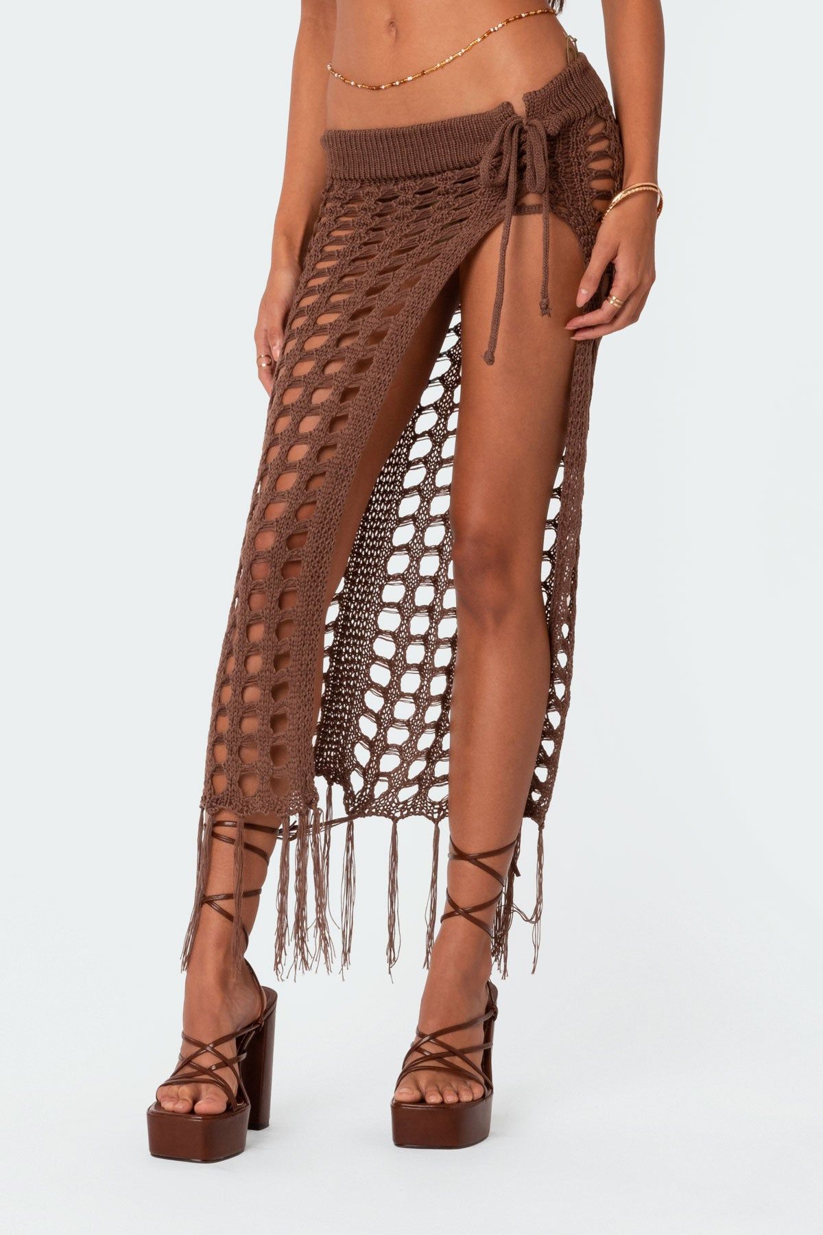 Brielle Crochet Slit Maxi Skirt sold by Edikted product image thumbnail 2