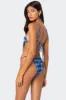 Preppy Plaid Triangle Bikini Top sold by Edikted