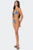 Preppy Plaid Triangle Bikini Top sold by Edikted