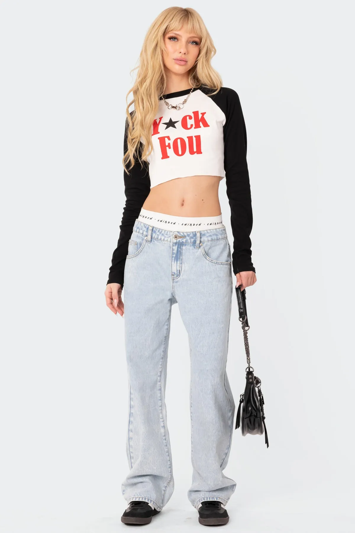 Low Rise Two Piece Elastic Brief Jeans sold by Edikted product image thumbnail 5