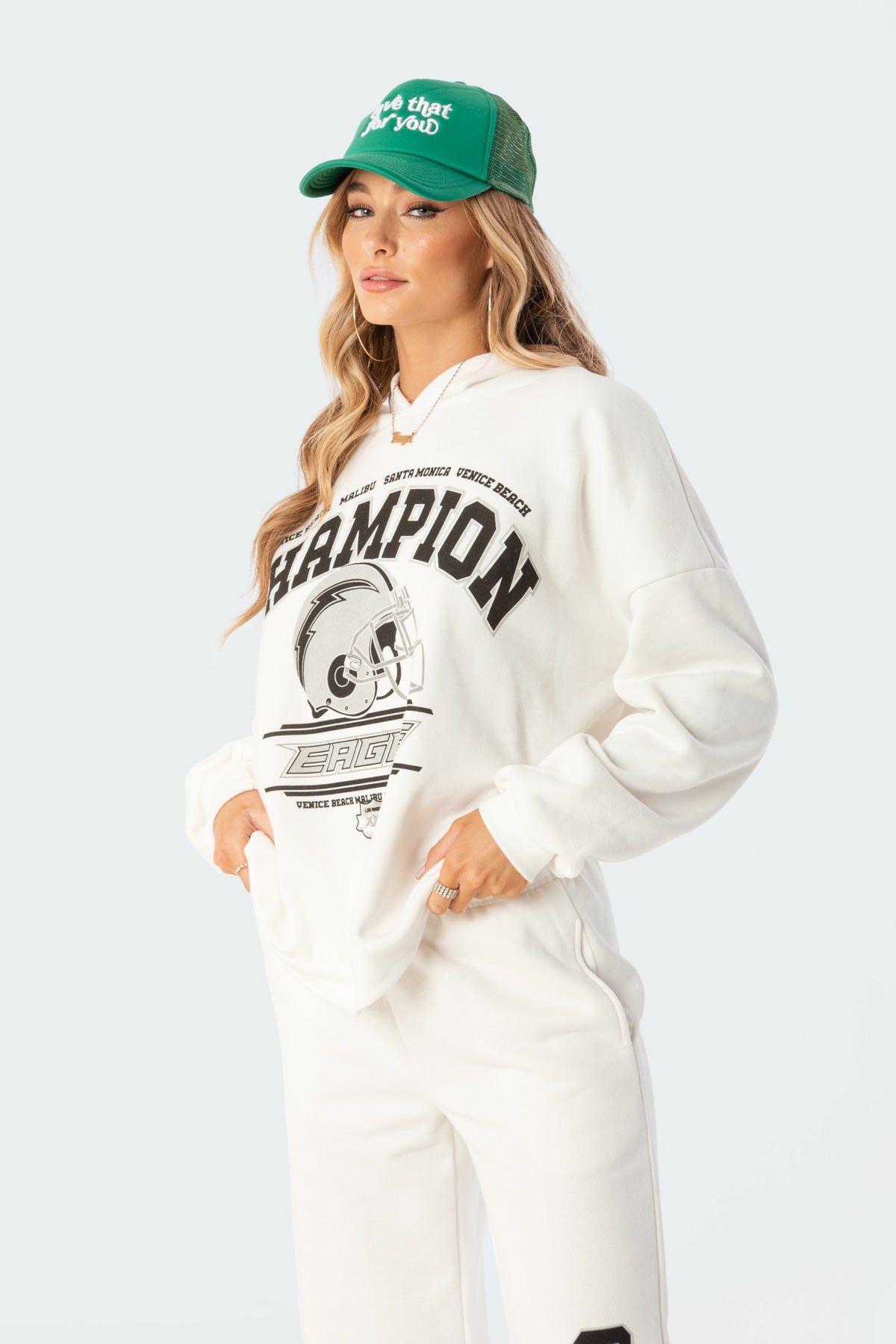 La Champion Oversized Hoodie sold by Edikted product image thumbnail 3