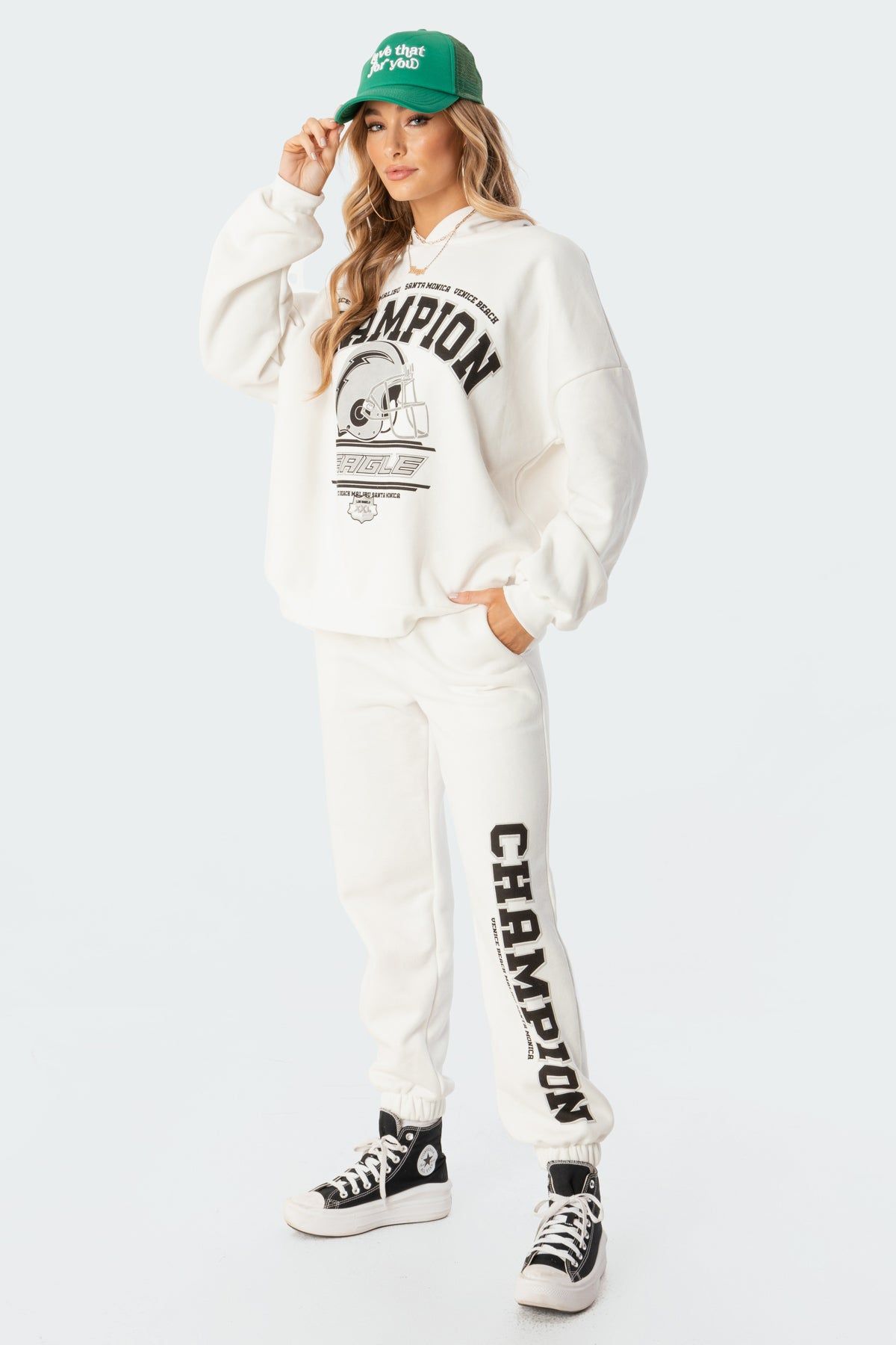 La Champion Oversized Hoodie sold by Edikted product image thumbnail 4