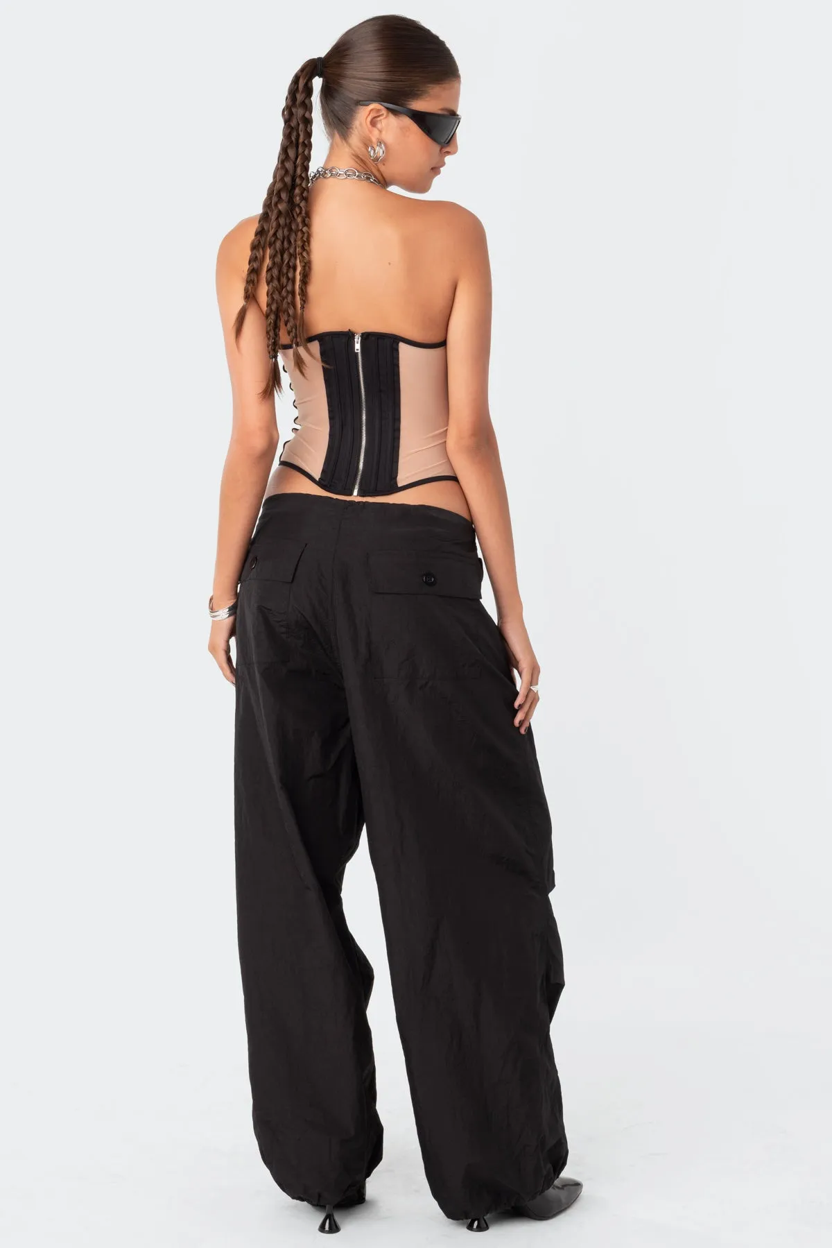 Galaxy Cupped Mesh Corset sold by Edikted product image thumbnail 5