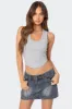 Dipped Racer Back Tank Top sold by Edikted