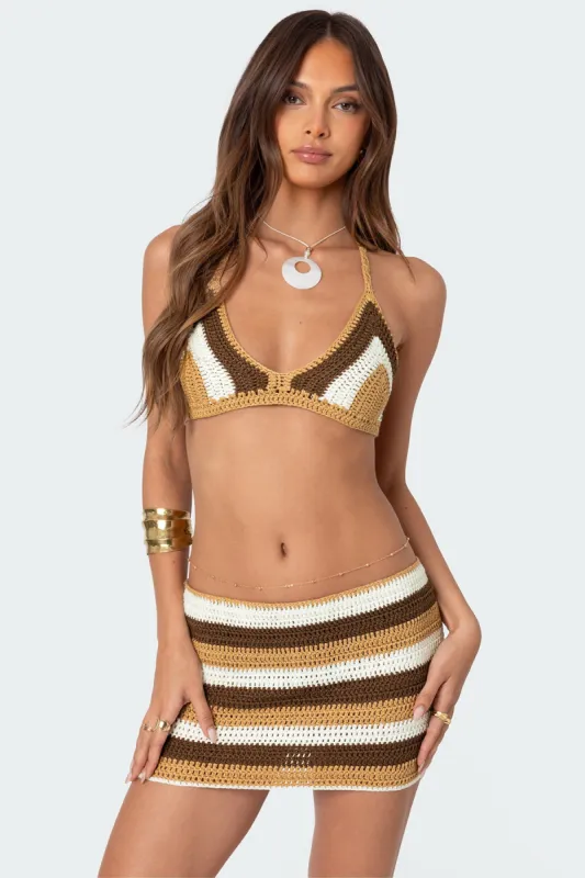 Nixie Crochet Bra Top sold by Edikted