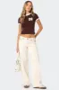 Contrast Stitch Low Rise Jeans sold by Edikted