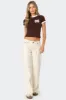Contrast Stitch Low Rise Jeans sold by Edikted