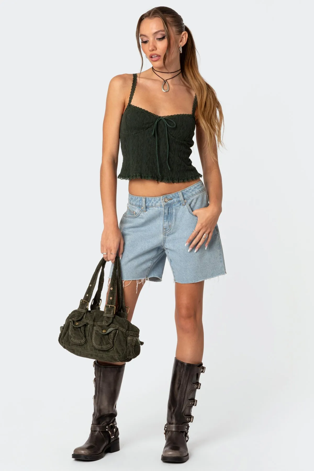 Lacey Knit Tank Top sold by Edikted product image thumbnail 2
