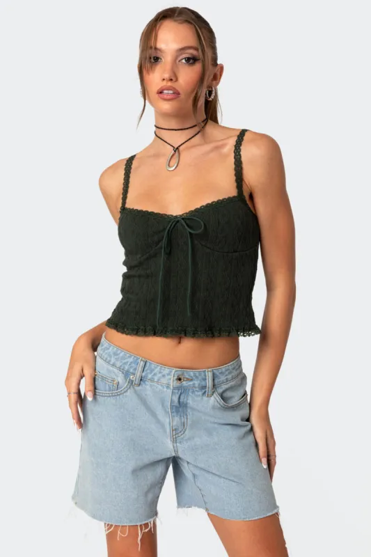 Lacey Knit Tank Top sold by Edikted