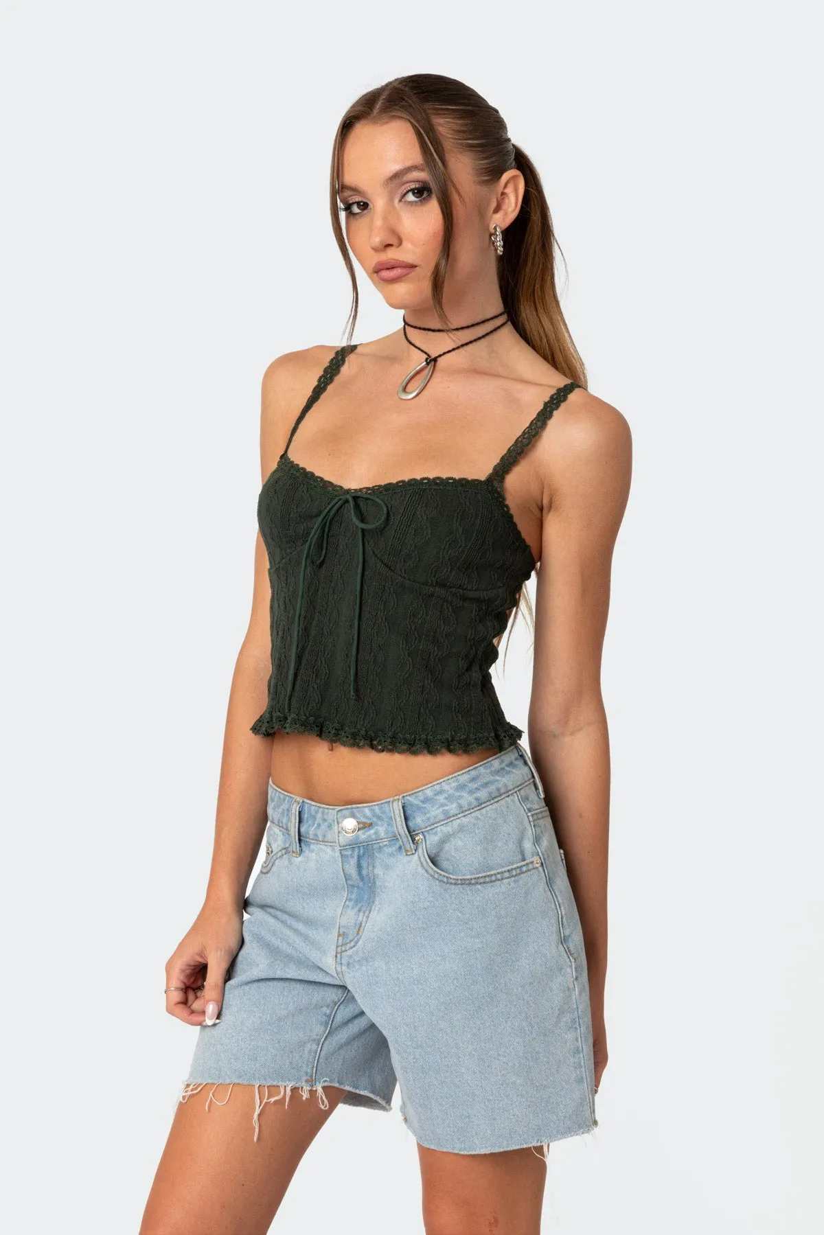 Lacey Knit Tank Top sold by Edikted product image thumbnail 3