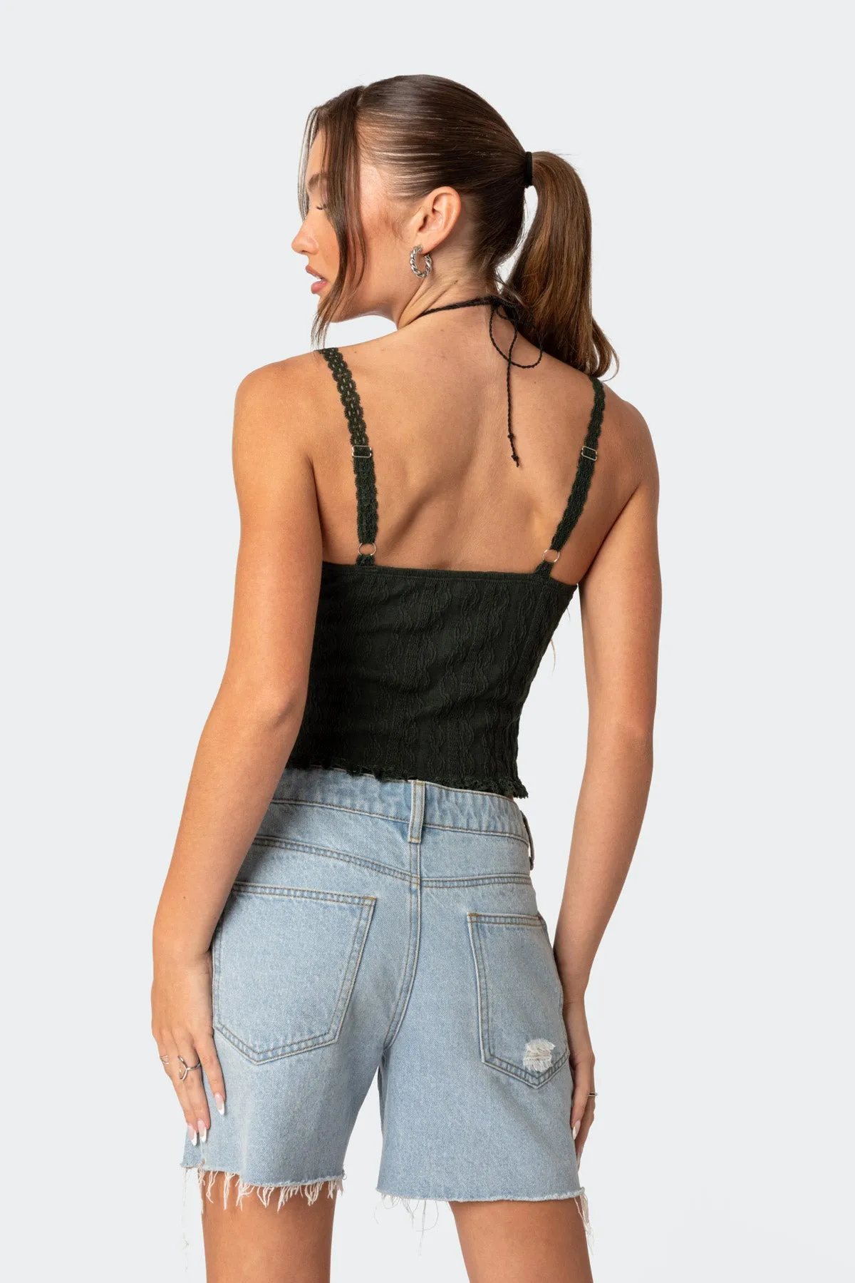 Lacey Knit Tank Top sold by Edikted product image thumbnail 5