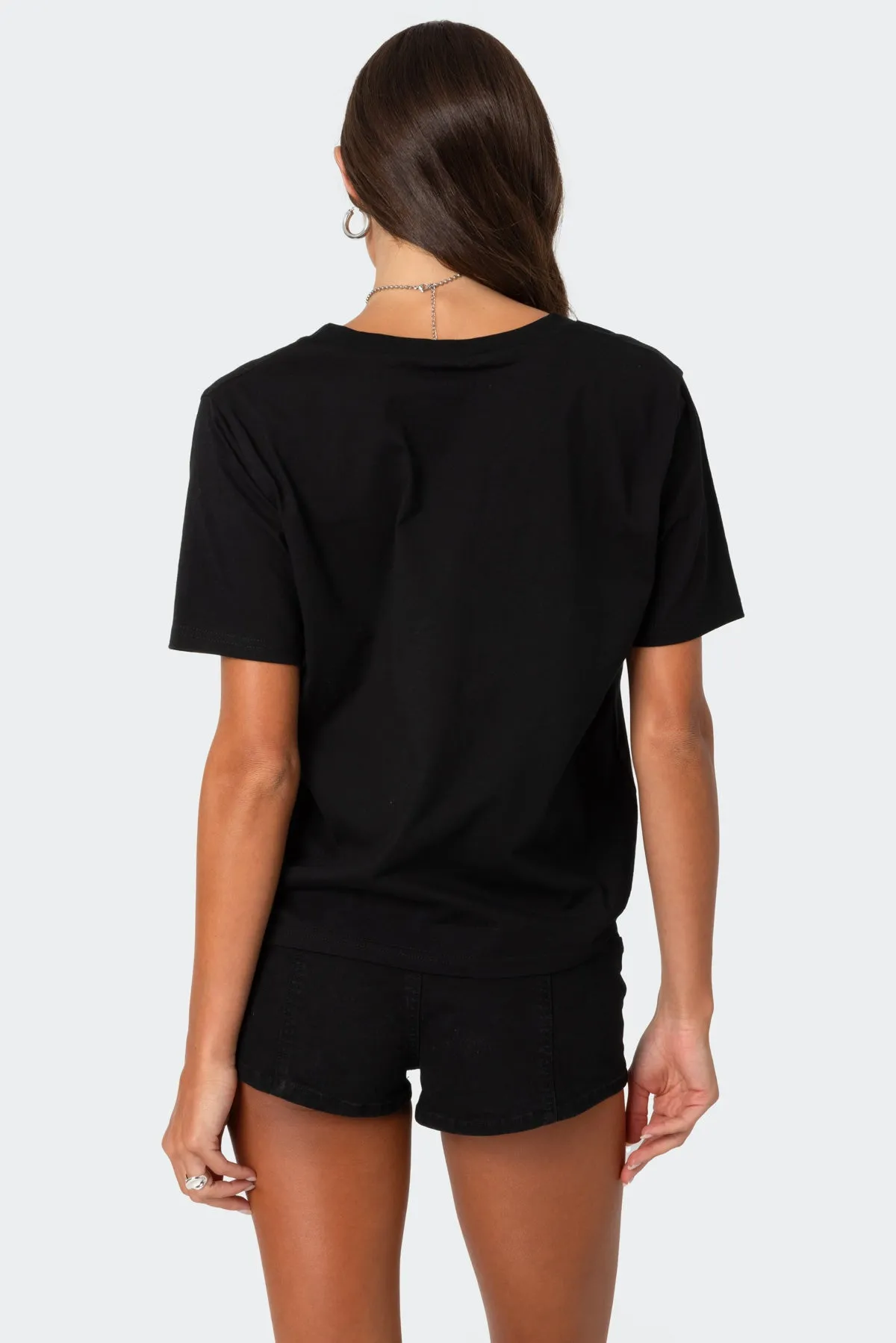 Loose Fit V Neck T Shirt sold by Edikted product image thumbnail 5