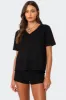 Loose Fit V Neck T Shirt sold by Edikted