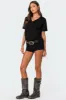Loose Fit V Neck T Shirt sold by Edikted