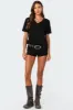 Loose Fit V Neck T Shirt sold by Edikted