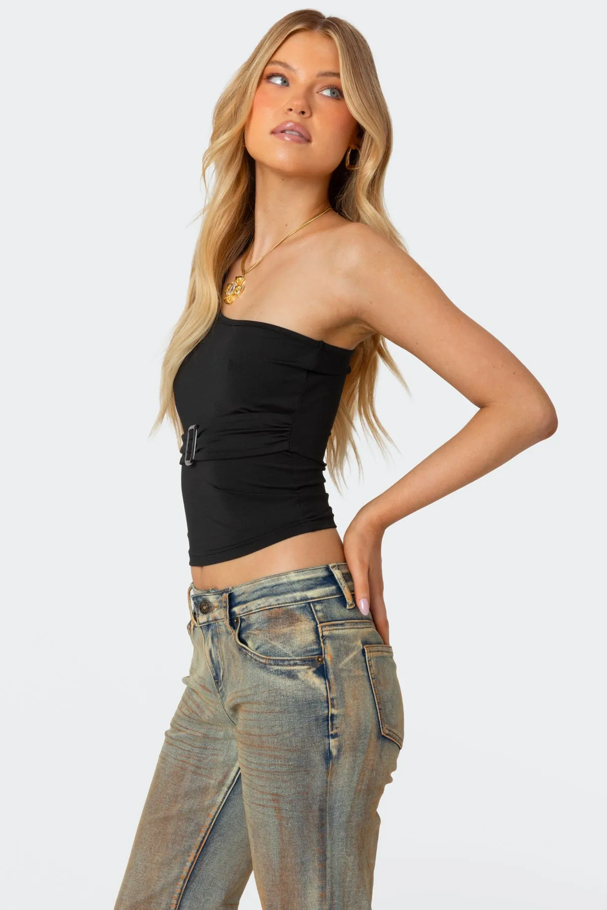 Belted One Shoulder Top sold by Edikted product image thumbnail 3