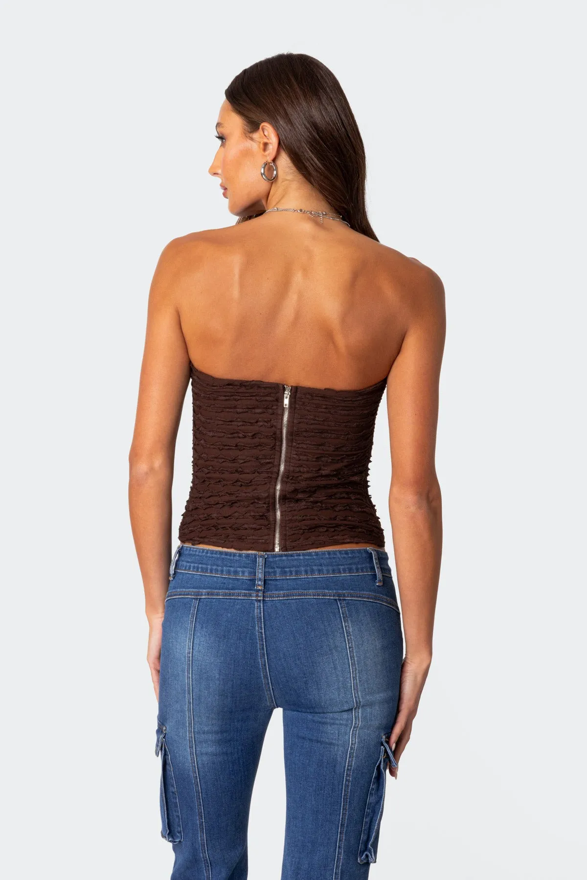 Lionna Ruffled Corset sold by Edikted product image thumbnail 3