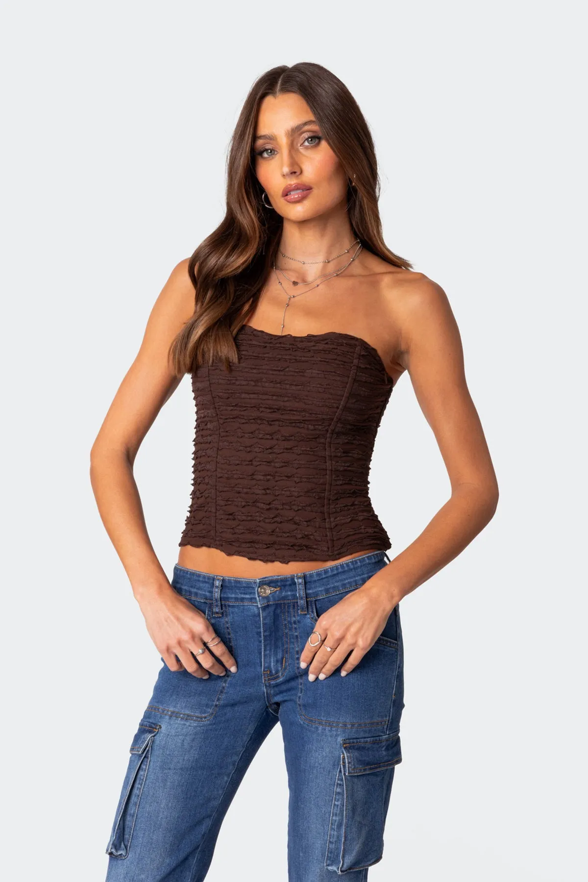 Lionna Ruffled Corset sold by Edikted product image thumbnail 5