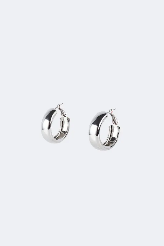 Lux Wide Hoop Earrings sold by Edikted