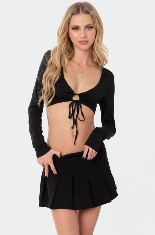 Reina Cut Out Open Back Crop Top sold by Edikted