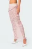 Myra Sheer Lace Ruffle Maxi Skirt sold by Edikted