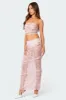 Myra Sheer Lace Ruffle Maxi Skirt sold by Edikted