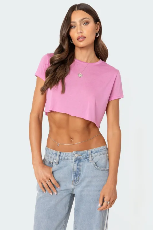 Seville Cropped T Shirt sold by Edikted