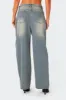 Braya Washed Low Rise Baggy Jeans sold by Edikted