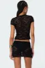 Kaori Sheer Lace T Shirt sold by Edikted