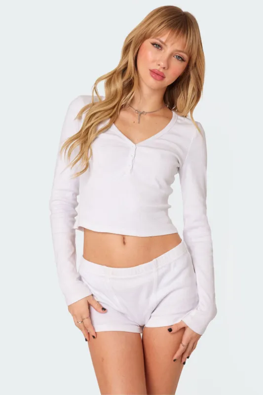 Rebekah Ribbed Top sold by Edikted