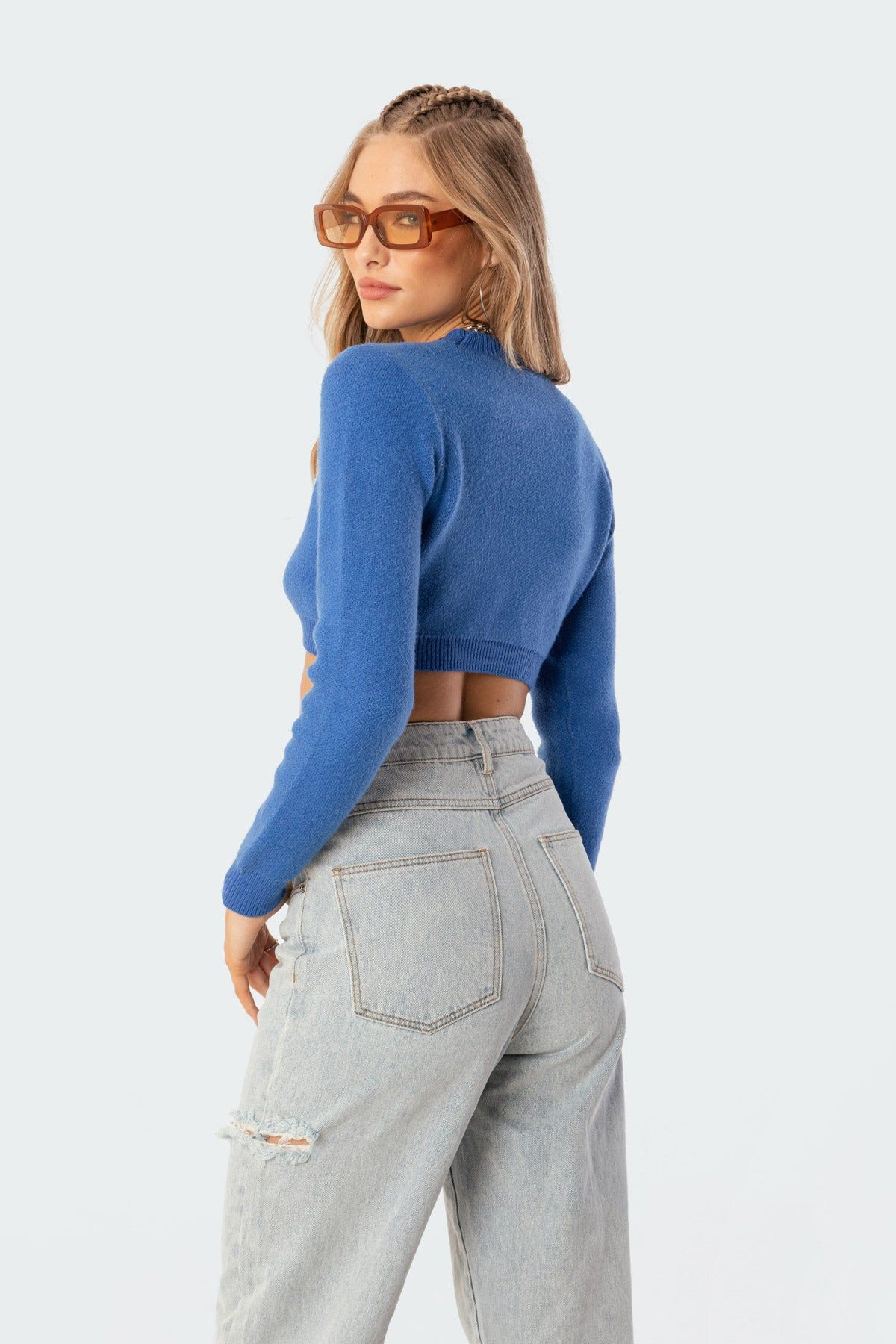 Saturday Cropped Sweater sold by Edikted product image thumbnail 5